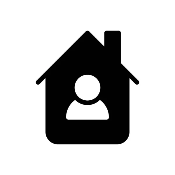 Сімейний Будинок Вектор Гліф Плоска Іконка — стоковий вектор