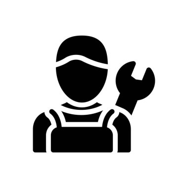 mekanik vektör düz simge