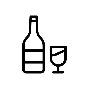 içecek vektör ince çizgi simgesi