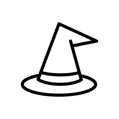 cadı vektör ince çizgi simgesi