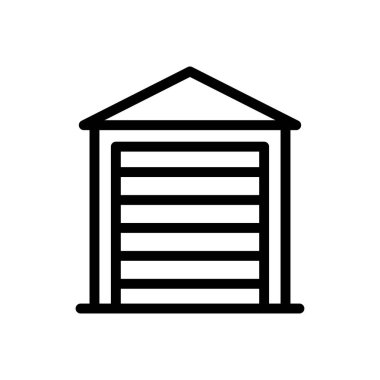 ev deklanşör vektörü ince çizgi simgesi