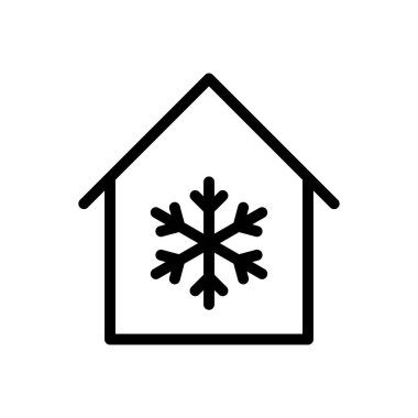 kar tanesi vektörü ince çizgi simgesi