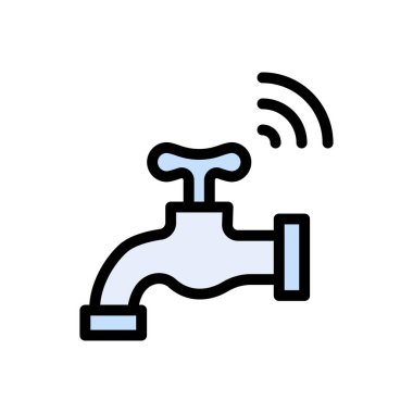 tap sinyal vektörü düz renk simgesi