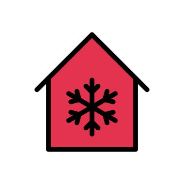 kar tanesi vektörü düz renk simgesi