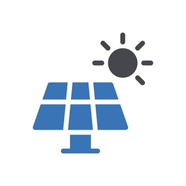 Güneş paneli vektör renk simgesi