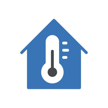 ev sıcaklığı vektör renk simgesi