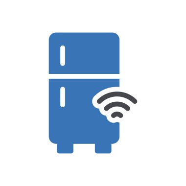 buzdolabı sinyal vektörü renk simgesi