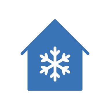 ev kar tanesi vektör kabartma renk simgesi