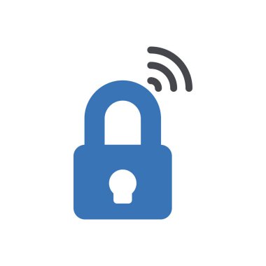 Kablosuz vektör kablosuz renk simgesini kilitle