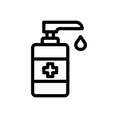 El yıkama vektörü ince çizgi simgesi