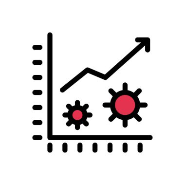 grafik vektörü düz renk simgesi