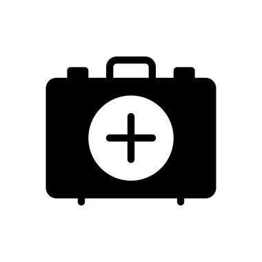 yardım vektörü glyph düz simgesi