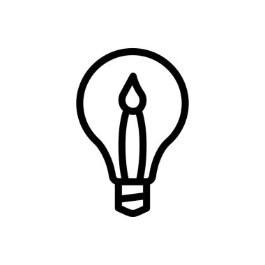 fikir vektörü ince çizgi simgesi