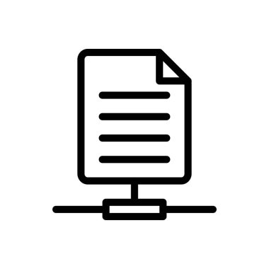 dosya vektörü ince çizgi simgesi