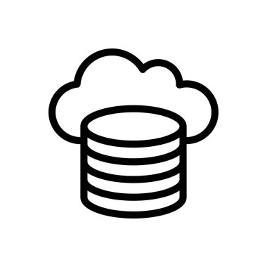 sunucu vektörü ince çizgi simgesi