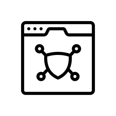 webpage vektör ince çizgi simgesi