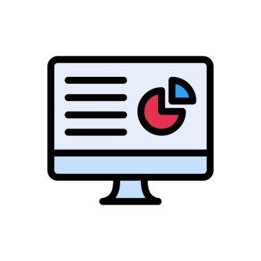 pazarlama vektörü düz renk simgesi