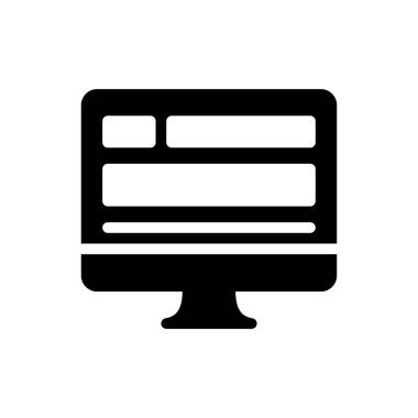 Web vektör simgesi düz simgesi