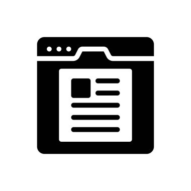 Web sayfası vektör simgesi düz simgesi