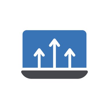 büyüme vektörü renk simgesi