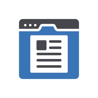 Web sayfası vektör renk simgesi