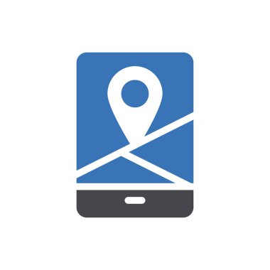 harita vektör renk simgesi