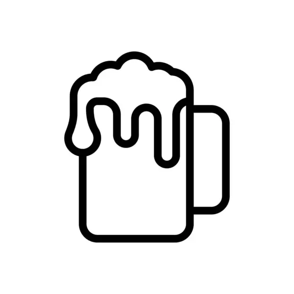 Иконка Тонкой Линии Пива — стоковый вектор