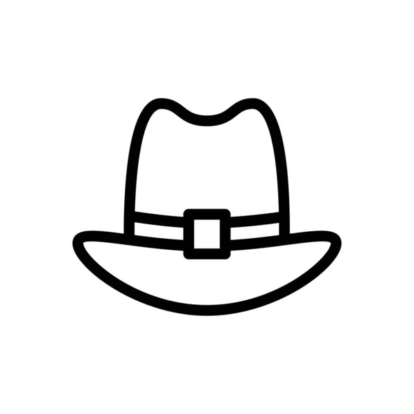帽子のベクトルの細い線のアイコン — ストックベクタ