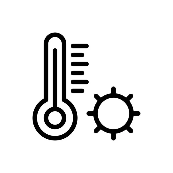 Hot Vector Thin Line Icon — Stock Vector