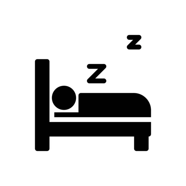 Sleep Vector Glyph Flat Icon — 스톡 벡터