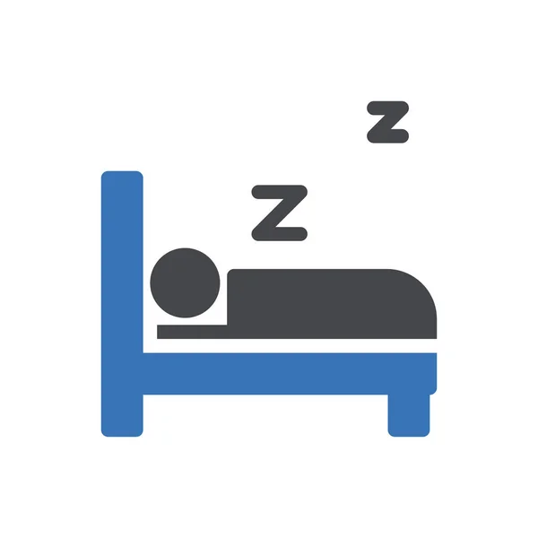 Sleep Vector Glyph Color Icon — Stock Vector