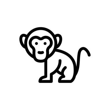 Web sitesi tasarımı ve masaüstü zarfları için maymun simgesi, geliştirme. premium paket.