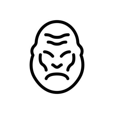 Web sitesi tasarımı ve masaüstü zarfları için goril simgesi, geliştirme. premium paket.