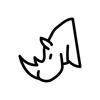 Web sitesi tasarımı ve masaüstü zarfları için gergedan simgesi, geliştirme. premium paket.