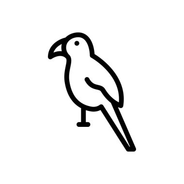 Web sitesi tasarımı ve masaüstü zarfları için papağan simgesi, geliştirme. premium paket.