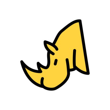 Web sitesi tasarımı ve masaüstü zarfları için gergedan simgesi, geliştirme. premium paket.