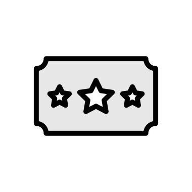 Web sitesi tasarımı ve masaüstü zarfları için bilet simgesi, geliştirme. premium paket.