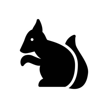 Web sitesi tasarımı ve masaüstü zarfları için sincap simgesi, geliştirme. premium paket.