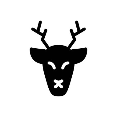 Web sitesi tasarımı ve masaüstü zarfları için ren geyiği simgesi, geliştirme. premium paket.