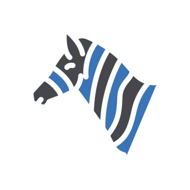 Web sitesi tasarımı ve masaüstü zarfları için zebra simgesi, geliştirme. premium paket.