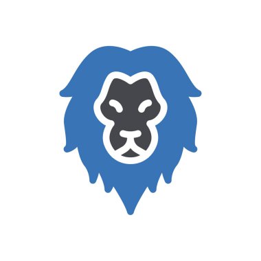 Web sitesi tasarımı ve masaüstü zarfları için aslan simgesi, geliştirme. premium paket.