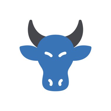 Web sitesi tasarımı ve masaüstü zarfları için boğa simgesi. premium paket.