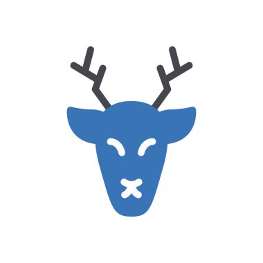 Web sitesi tasarımı ve masaüstü zarfları için ren geyiği simgesi, geliştirme. premium paket.