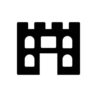 Web sitesi tasarımı ve masaüstü zarfları için kale simgesi, geliştirme. premium paket.