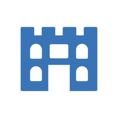 Web sitesi tasarımı ve masaüstü zarfları için kale simgesi, geliştirme. premium paket.