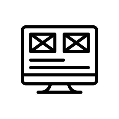 Web sitesi tasarımı ve masaüstü zarfları için site simgesi, geliştirme. premium paket.