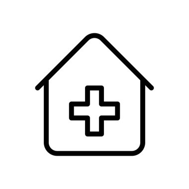 Web sitesi tasarımı ve masaüstü zarfları için klinik simgesi, geliştirme. premium paket.