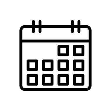 Web sitesi tasarımı ve masaüstü zarfları için takvim simgesi, geliştirme. premium paket.