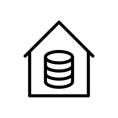 Web sitesi tasarımı ve masaüstü zarfları için sunucu simgesi, geliştirme. premium paket.