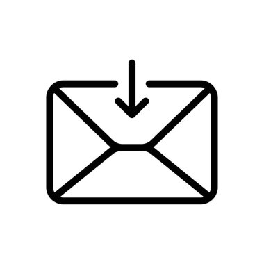 Web sitesi tasarımı ve masaüstü zarfları için gelen kutusu simgesi, geliştirme. premium paket.